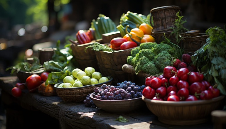 99362066 fresh produce on display