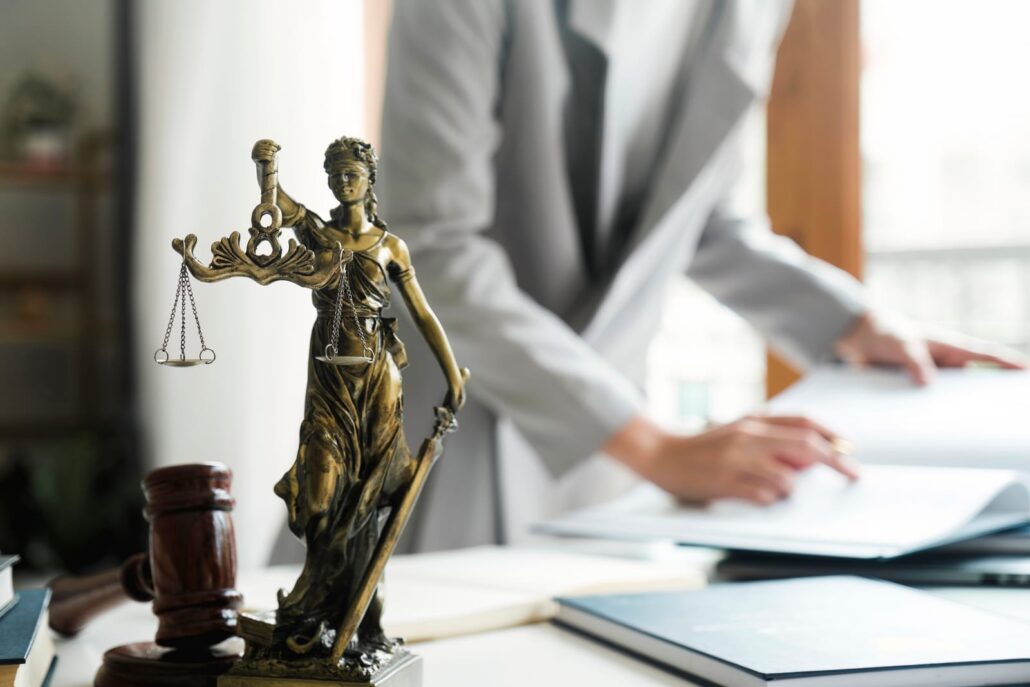 Scales of justice.