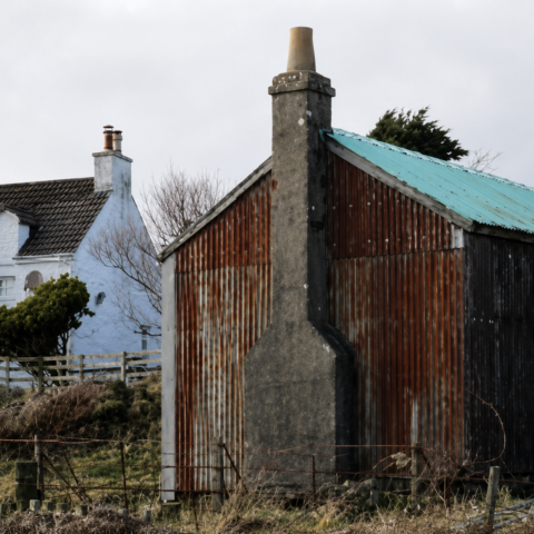 The former Uisken side-school in the Ross of Mull, where as many as 29 pupils were once taught in a 10ft-by-10ft corrugated-metal classroom. Flora MacInnes, remembered by pupils as Miss MacInnes, began her teaching career there and was qualified to teach in both English and Gaelic. Source: Ross of Mull Historical Centre, Annual Report and Newsletter – Autumn 2020.