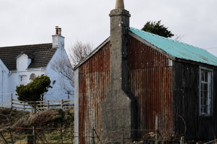 The former Uisken side-school in the Ross of Mull, where as many as 29 pupils were once taught in a 10ft-by-10ft corrugated-metal classroom. Flora MacInnes, remembered by pupils as Miss MacInnes, began her teaching career there and was qualified to teach in both English and Gaelic. Source: Ross of Mull Historical Centre, Annual Report and Newsletter – Autumn 2020.