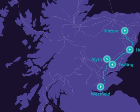 kintore-tealing-power-line-map