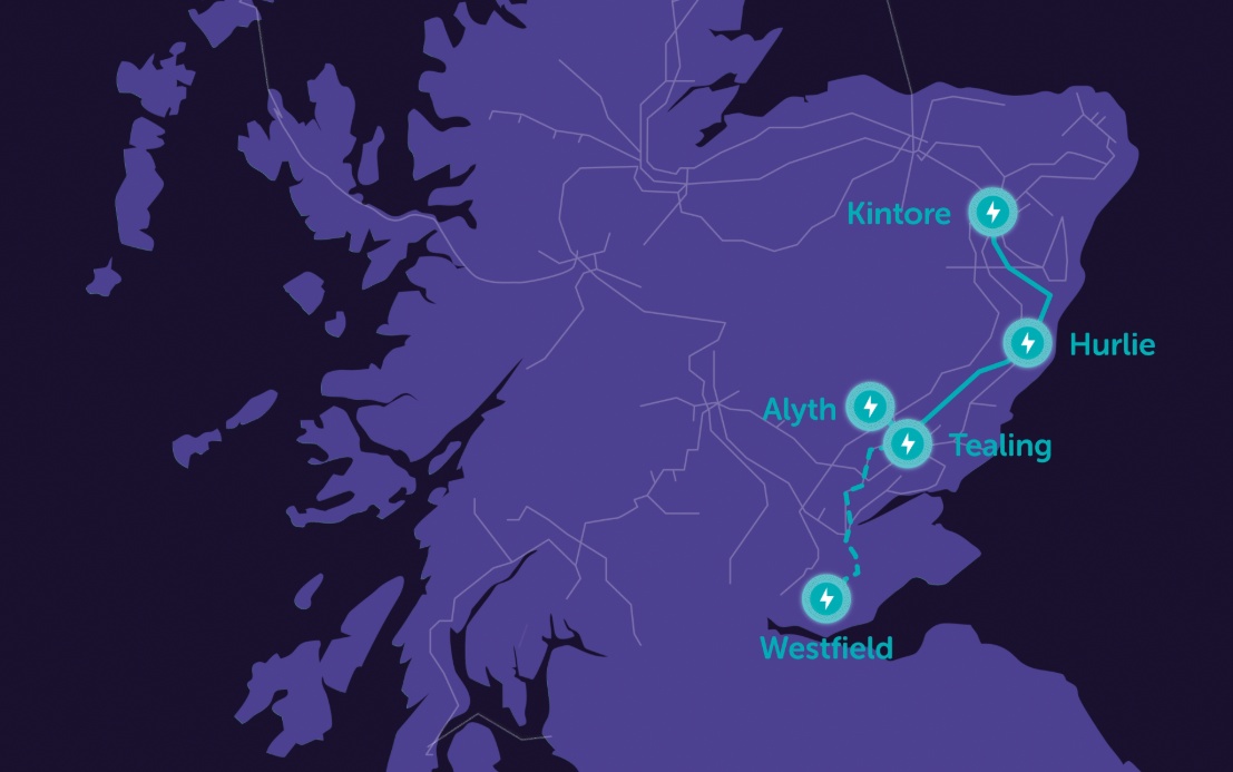 kintore-tealing-power-line-map