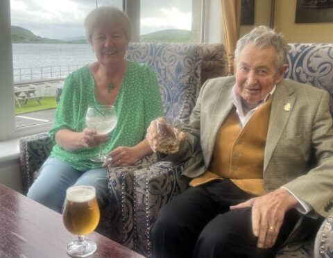 Paul with his wife Dorthy in Oban.