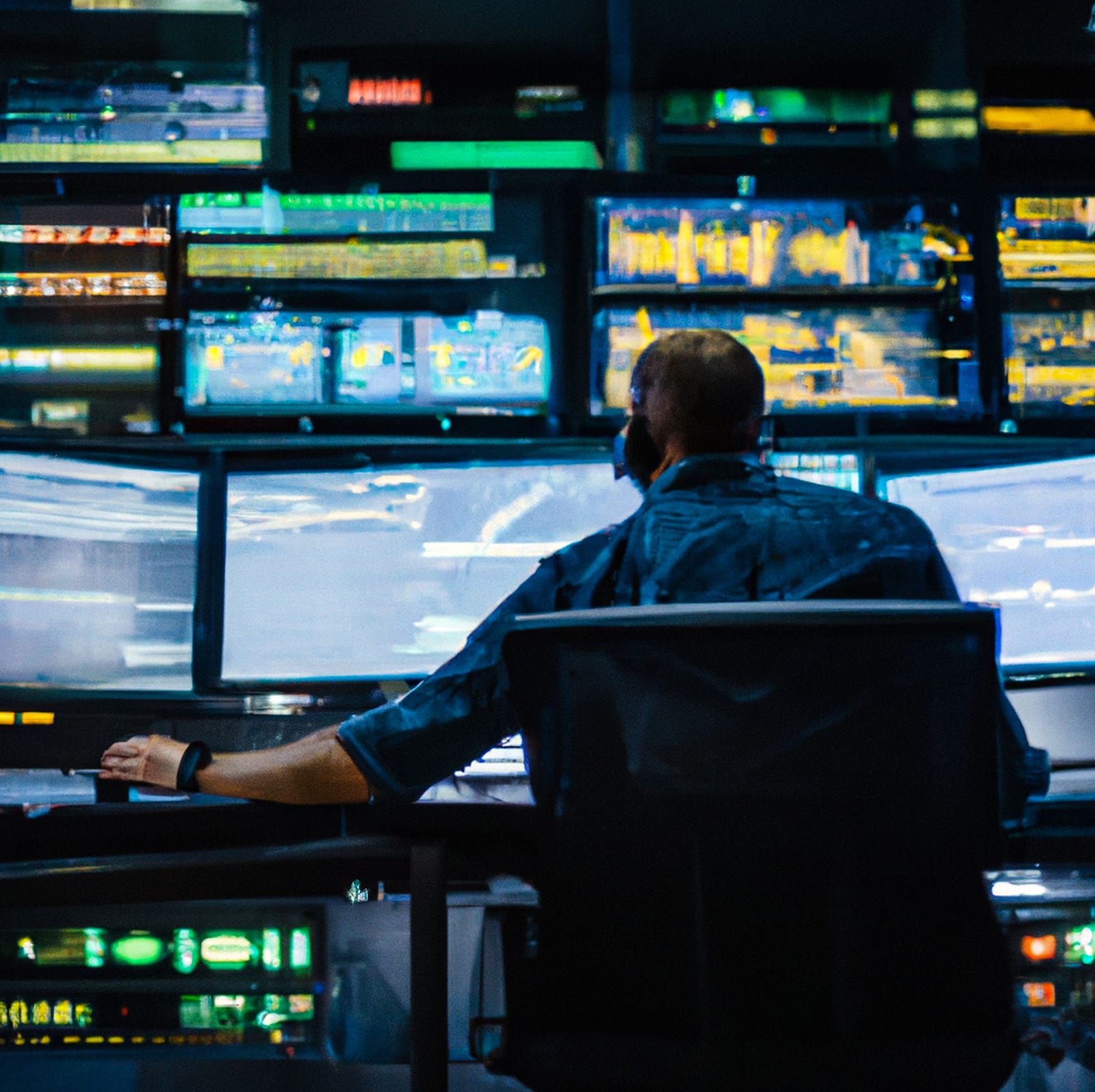 50996316 2 smart male it programer working on desktop computer in data center technical system control room team of young professionals programming in coding language generative ai