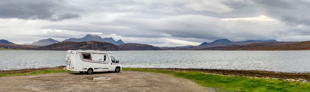 91346482 motorhome at kyle of tongue sutherland scotland