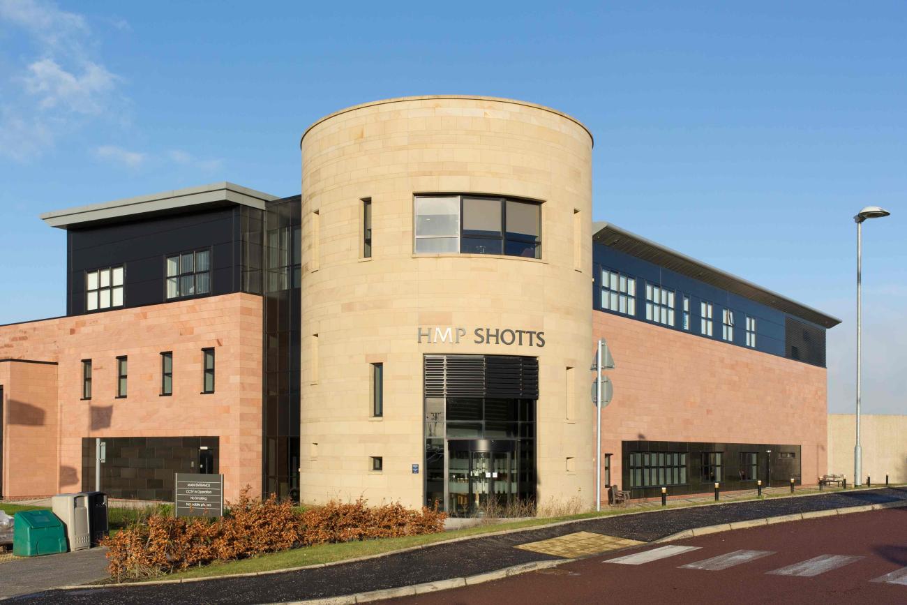 HMP Shotts in North Lanarkshire, one of Scotland’s maximum security prisons, which holds men serving long term sentences. Image: Scottish Prison Service