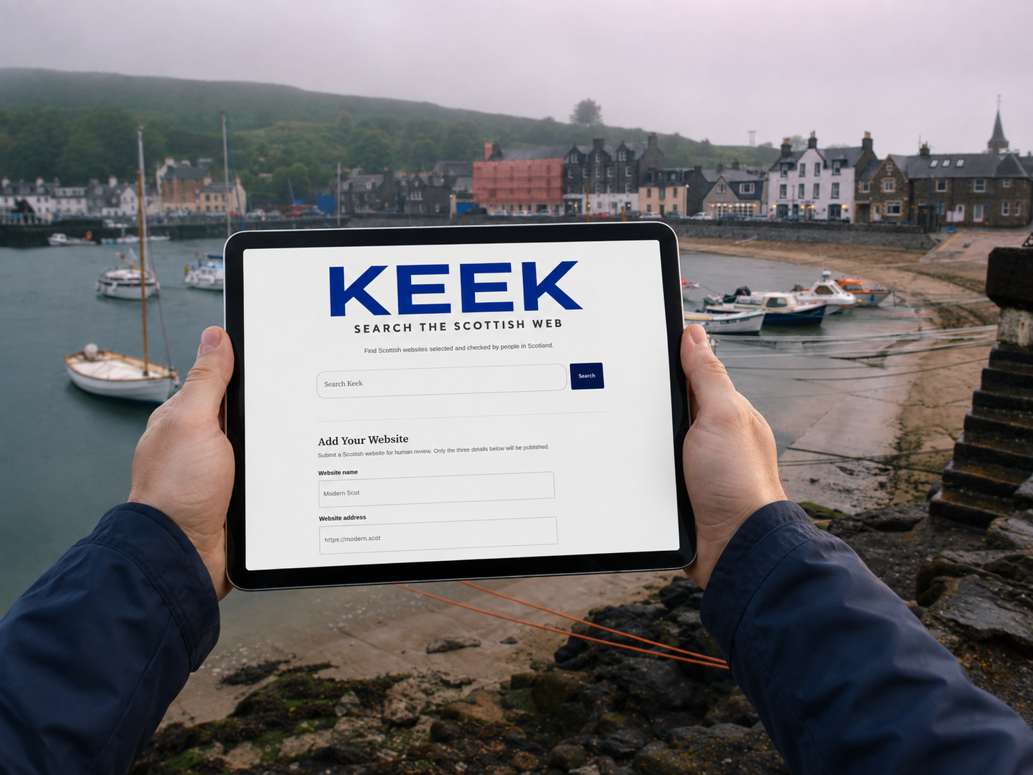 Modern Scot in Stonehaven, Scotland