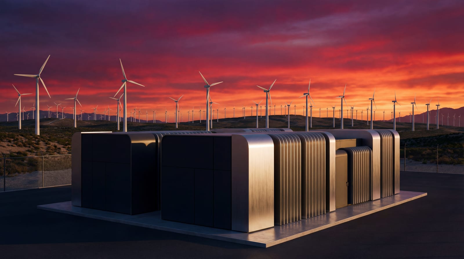 101704886 battery energy storage system and wind farm infrastructure