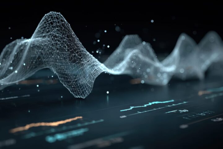 102616216 a futuristic digital heads up display interface isometric digital grid