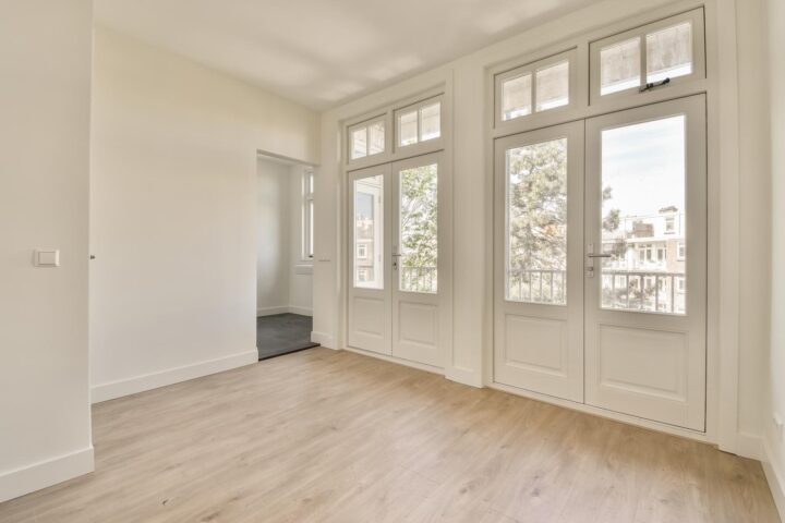 Empty room with window and radiator