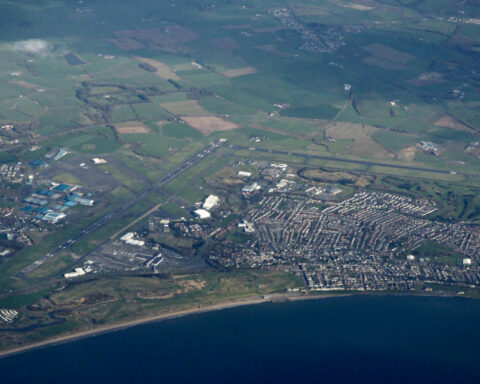 Prestwick Airport from the air 2019