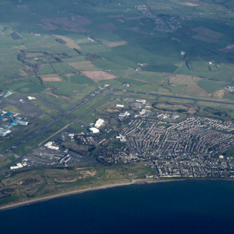 Prestwick Airport from the air 2019