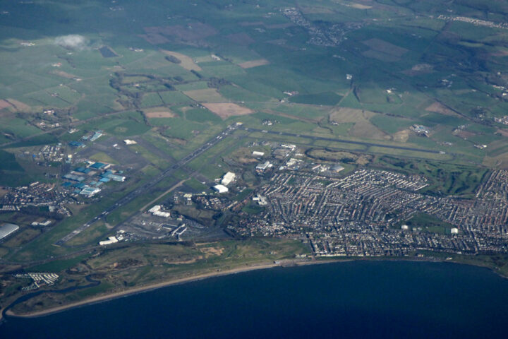 Prestwick Airport from the air 2019