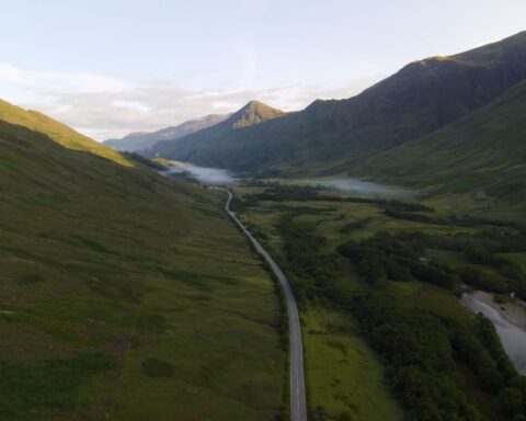 The A87 through the Highlands. Transport Scotland’s biodiversity strategy applies across the trunk road network, while its largest current road building programmes include the A9