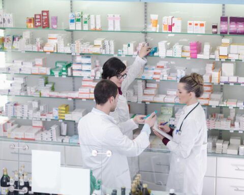 Pharmacy drugstore people team