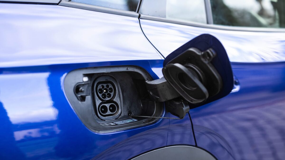64409142 fast charging socket type 2 combo electric car type 2 ccs plug port on electric vehicle dc ccs type 2 ev charging connector at ev car eco friendly alternative energy green