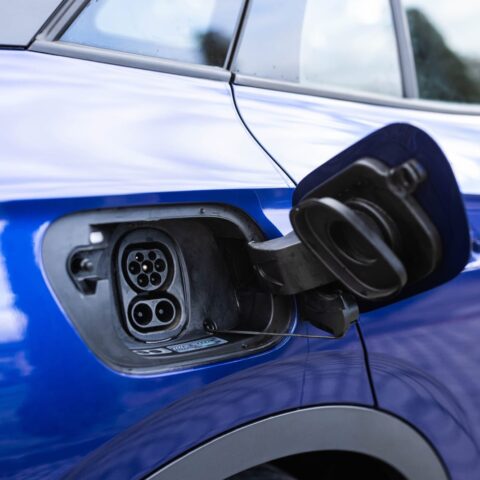 64409142 fast charging socket type 2 combo electric car type 2 ccs plug port on electric vehicle dc ccs type 2 ev charging connector at ev car eco friendly alternative energy green
