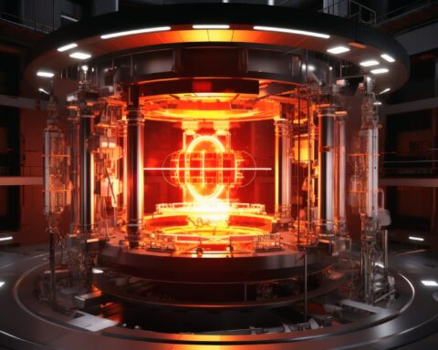 91279544 a nuclear fusion reactor in progress producing energy