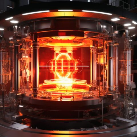 91279544 a nuclear fusion reactor in progress producing energy