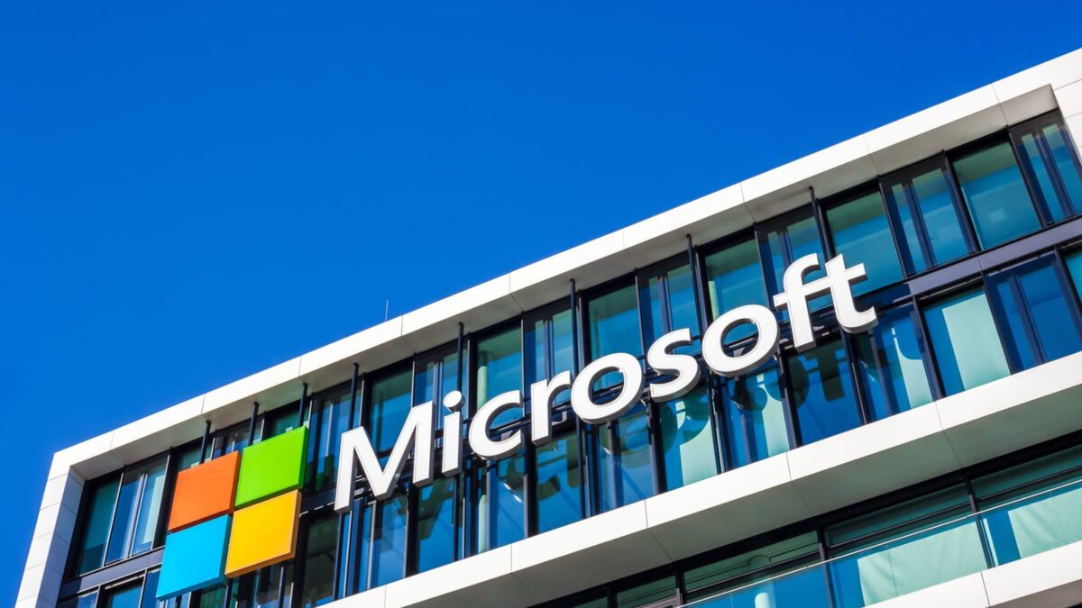 93064936 microsoft logo at office building munich germany